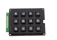 4 X 3 Matrix Keyboard 12 Keys Black Color 7 x 5.2 x 0.9cm Size With Plastic Material